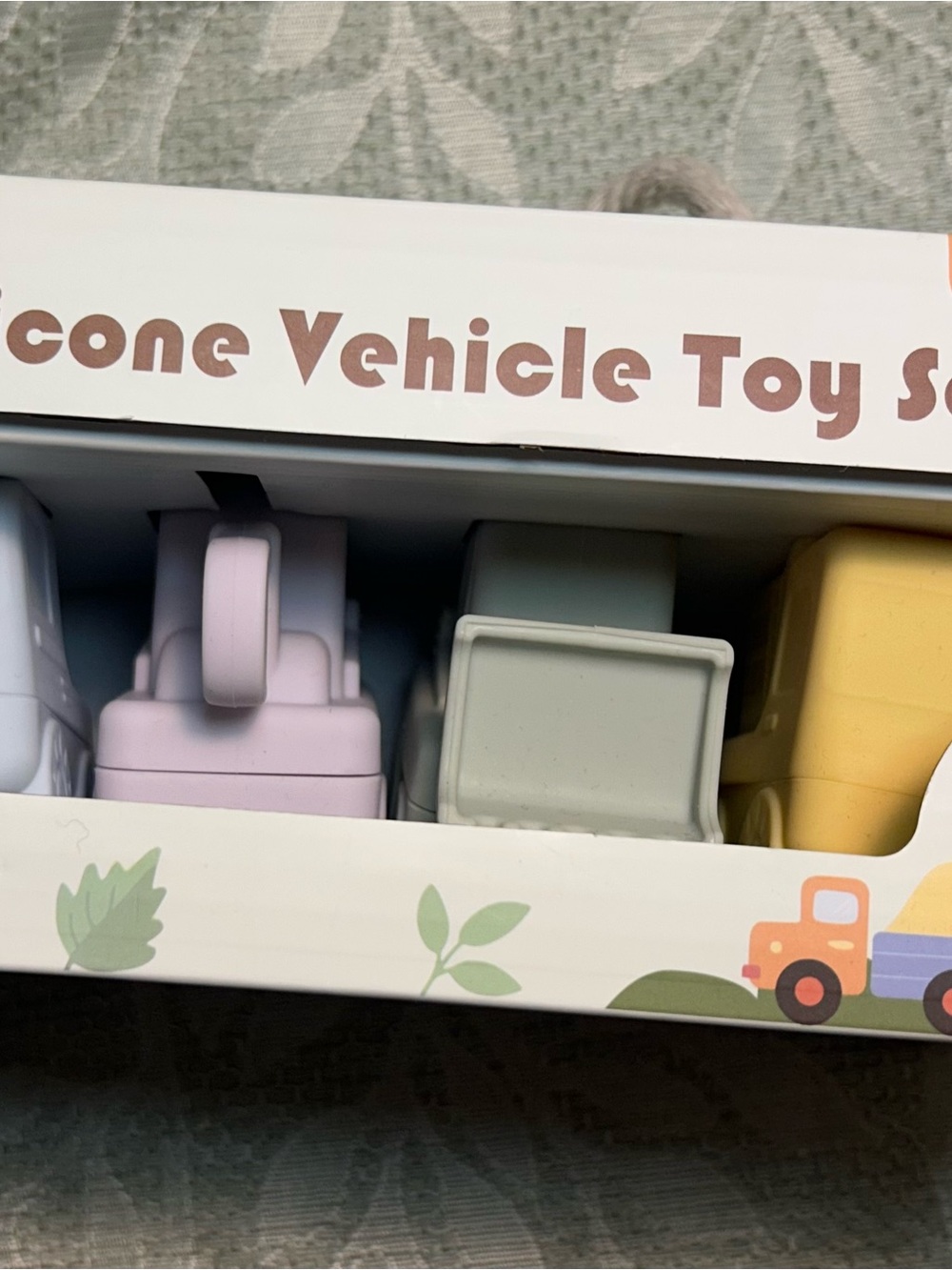 Pastel Silicone Kids Vehicle Set - Pink, Gray,‎ Yellow